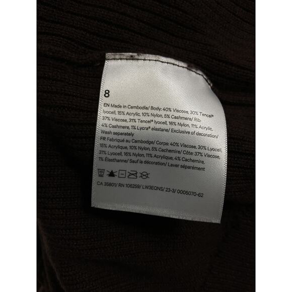 Lululemon 'Reversible' Black Crossover Sweater Size 8 - Picture 5 of 5